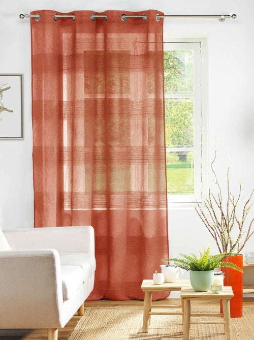 Voile di ciniglia a righe effetto lino - Kiabi