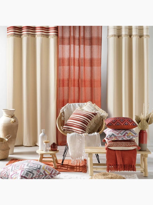 Voile di ciniglia a righe effetto lino - Kiabi