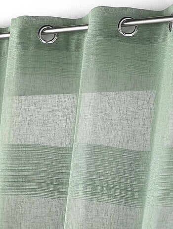 Voile di ciniglia a righe effetto lino
