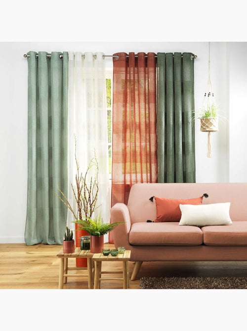 Voile di ciniglia a righe effetto lino - Kiabi