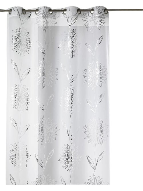 Voile di Etamine chiaro con stampe "Fiore" metallizzate - Kiabi Voile di Etamine chiaro con stampe "Fiore" metallizzate - Kiabi