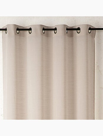 Voile di lana tinta unita con occhielli