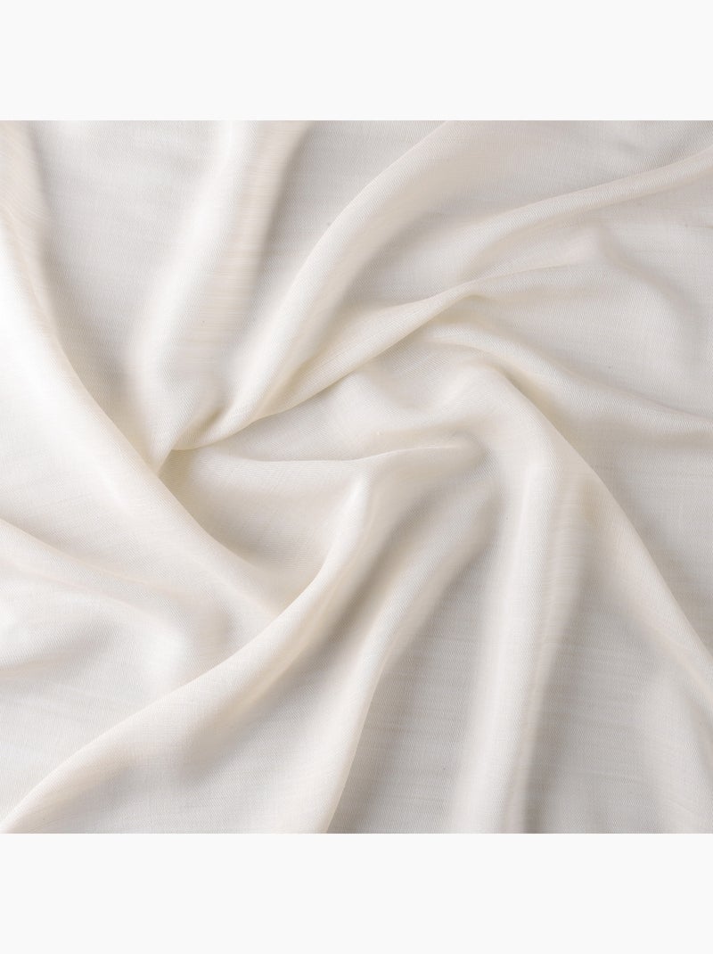 Voile di lana tinta unita con occhielli Ecru - Kiabi