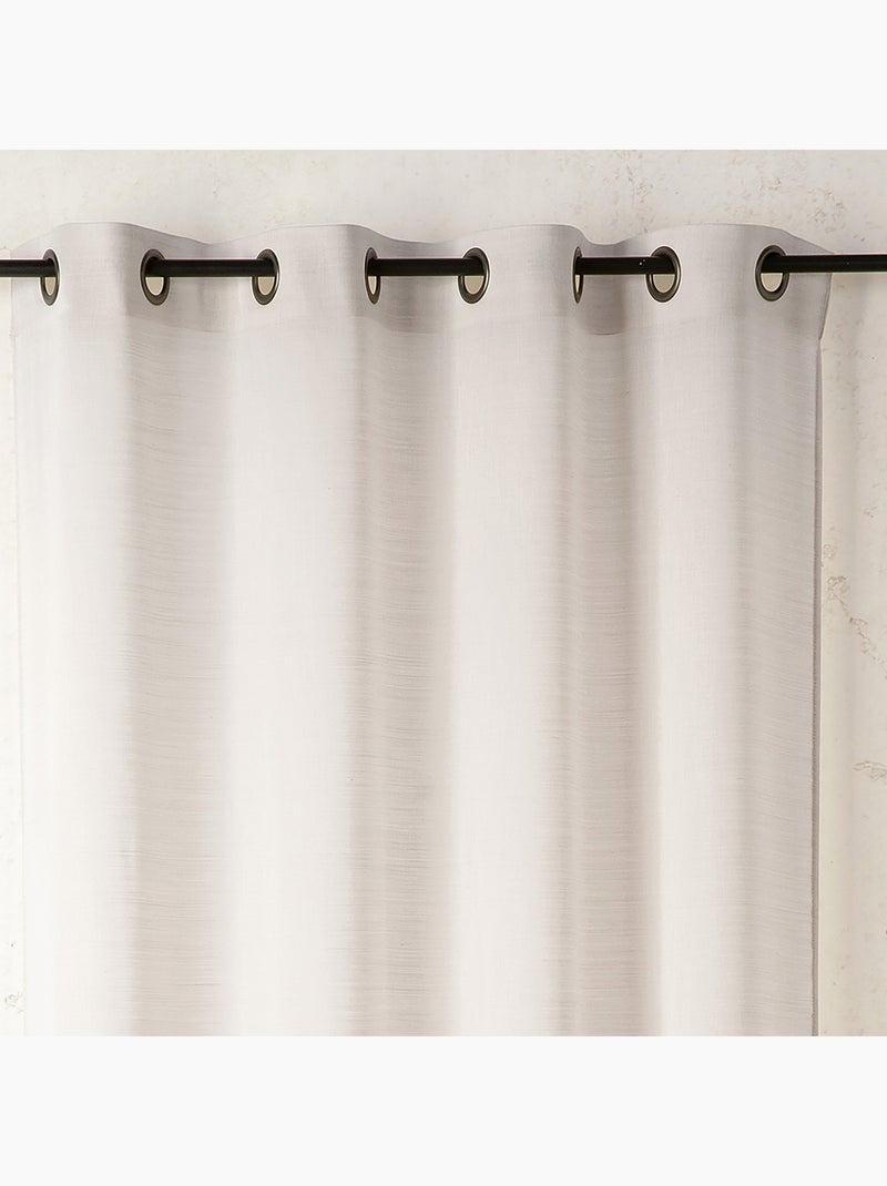 Voile di lana tinta unita con occhielli Ecru - Kiabi