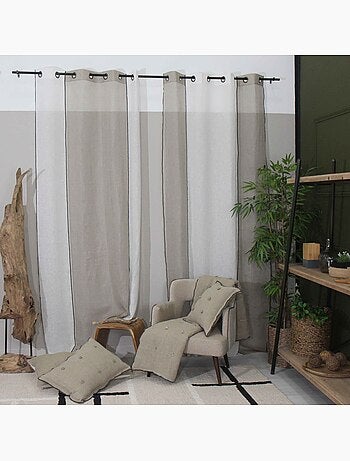 Voile di lino con occhielli