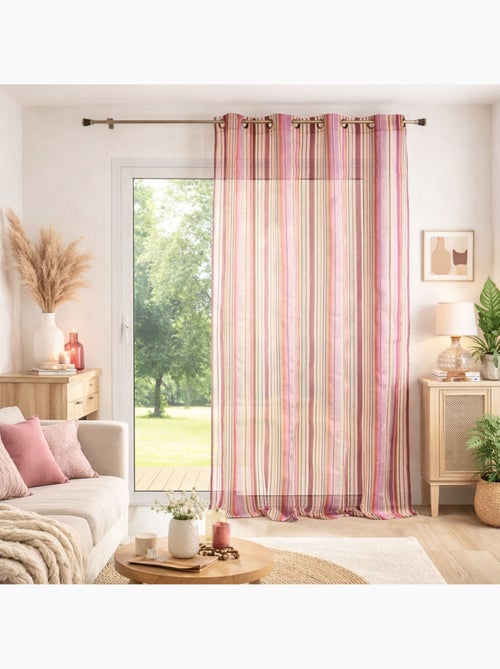 Voile di organza a righe con occhielli - Kiabi Voile di organza a righe con occhielli - Kiabi