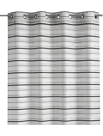 Voile di organza a righe orizzontali con occhielli
