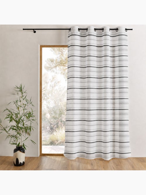 Voile di organza a righe orizzontali con occhielli - Kiabi Voile di organza a righe orizzontali con occhielli - Kiabi