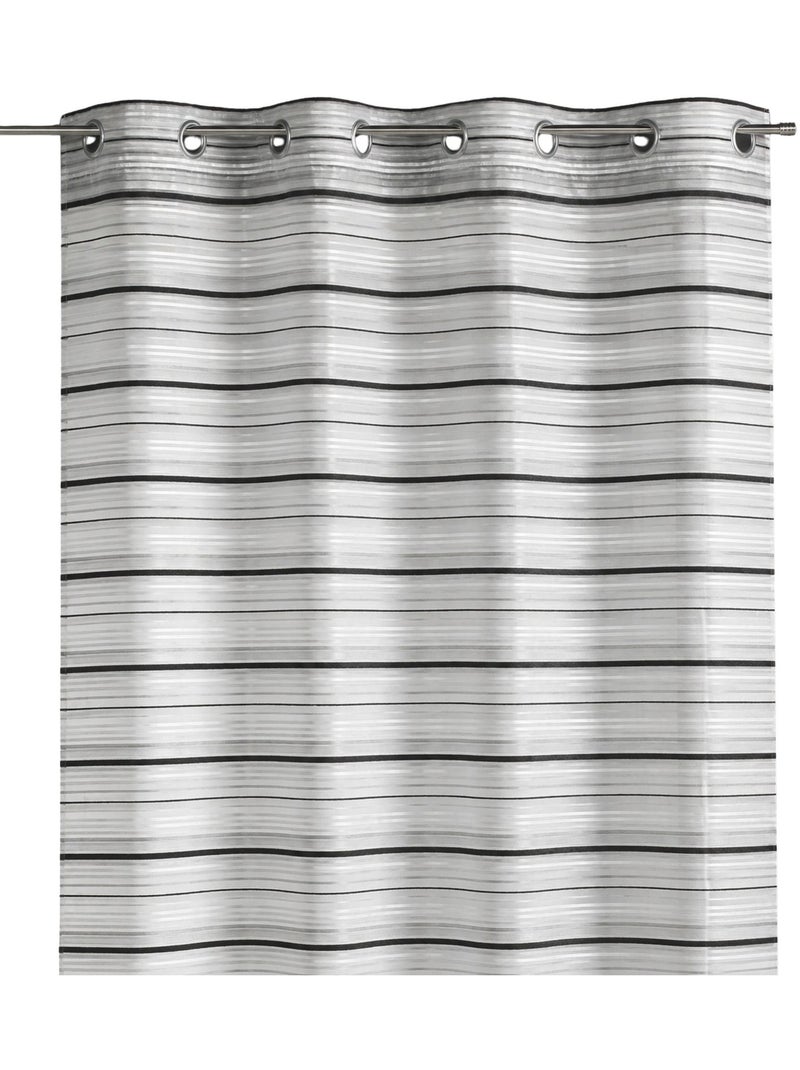Voile di organza a righe orizzontali con occhielli Argento - Kiabi