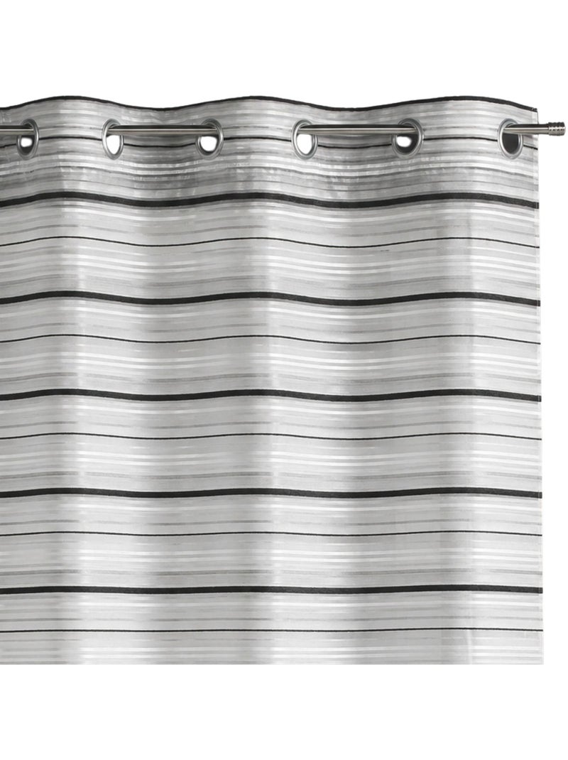 Voile di organza a righe orizzontali con occhielli Argento - Kiabi