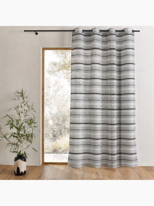 Voile di organza a righe orizzontali con occhielli - Kiabi Voile di organza a righe orizzontali con occhielli - Kiabi