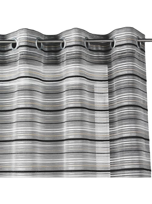 Voile di organza a righe orizzontali con occhielli - Kiabi Voile di organza a righe orizzontali con occhielli - Kiabi