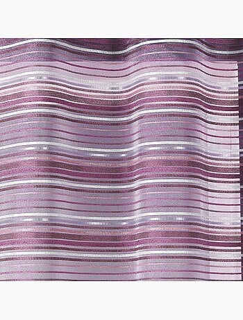 Voile di organza a righe orizzontali con occhielli