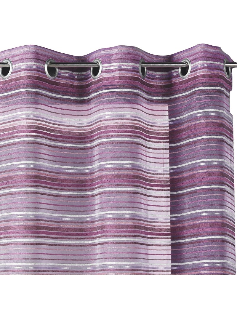 Voile di organza a righe orizzontali con occhielli Lilla chiaro - Kiabi