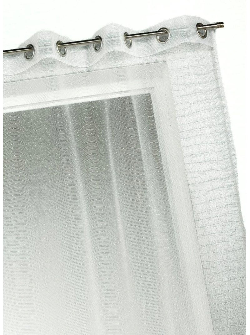 Voile di organza a righe orizzontali sottili Avorio - Kiabi