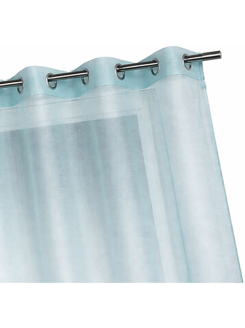 Voile di organza a righe orizzontali sottili Turchese - Kiabi