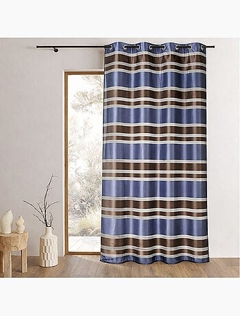 Voile di organza colorato a righe orizzontali