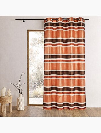 Voile di organza colorato a righe orizzontali