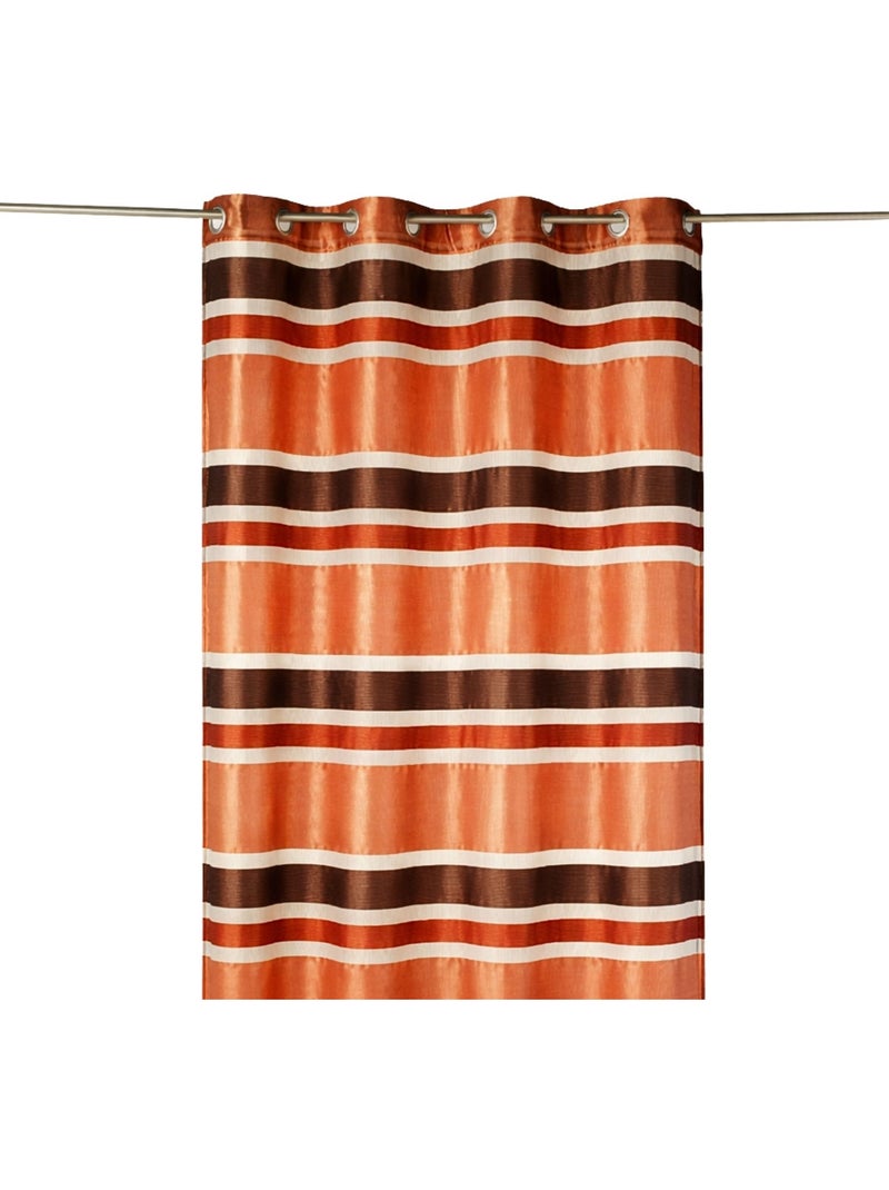 Voile di organza colorato a righe orizzontali Marrone cioccolato - Kiabi