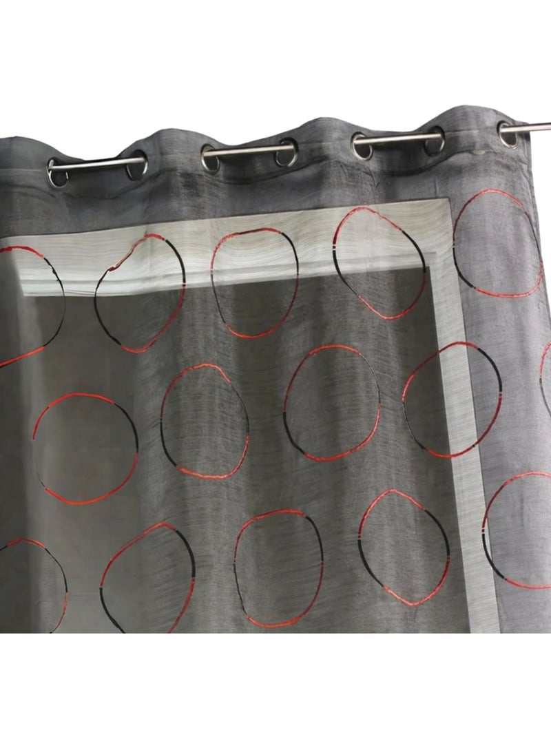 Voile di organza con cerchi ricamati Nero - Kiabi