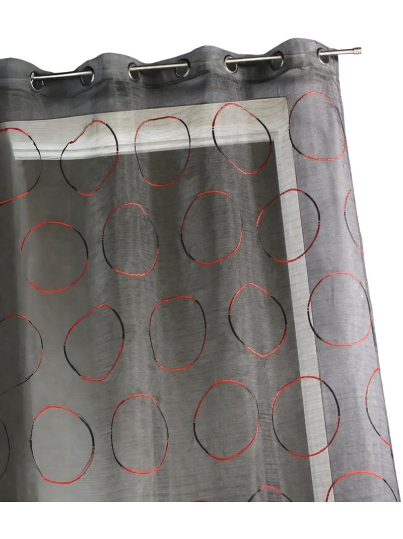Voile di organza con cerchi ricamati Nero - Kiabi