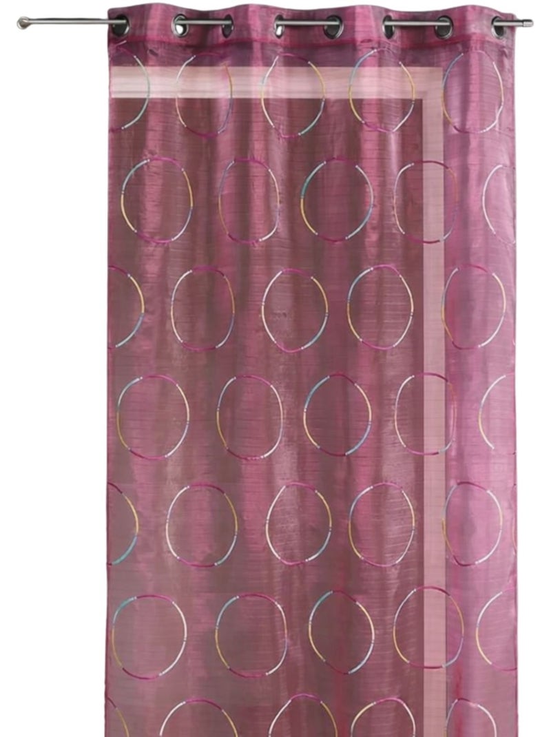 Voile di organza con cerchi ricamati Rosa fucsia - Kiabi