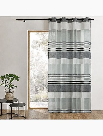 Voile di organza con righe orizzontali intrecciate