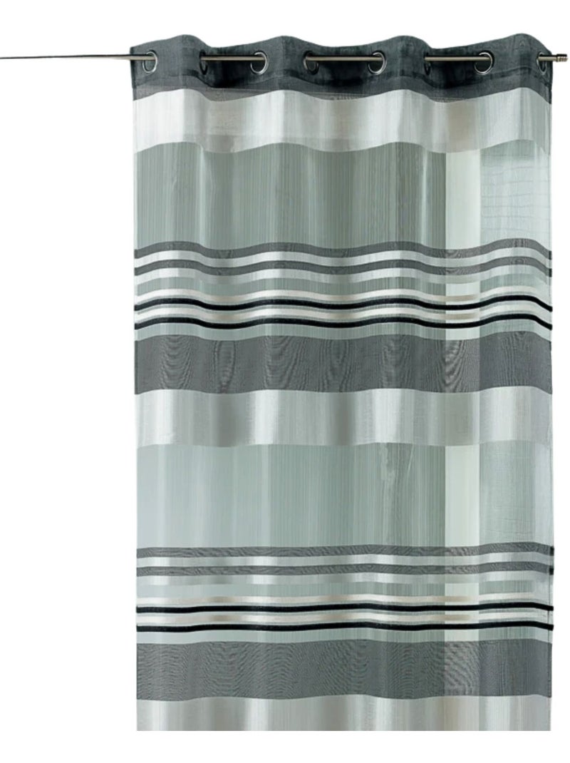 Voile di organza con righe orizzontali intrecciate Nero - Kiabi