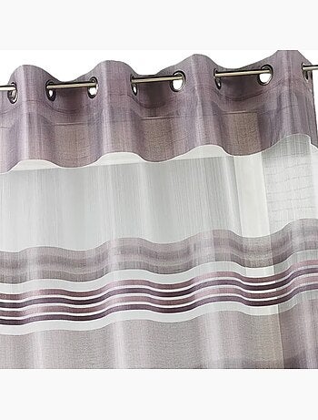 Voile di organza con righe orizzontali intrecciate