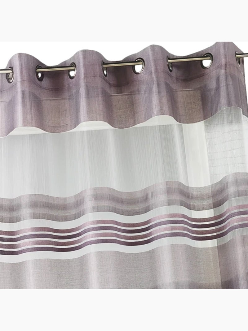 Voile di organza con righe orizzontali intrecciate Rosa antico - Kiabi
