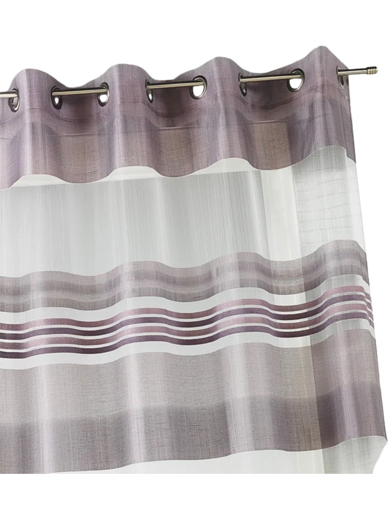 Voile di organza con righe orizzontali intrecciate Rosa antico - Kiabi