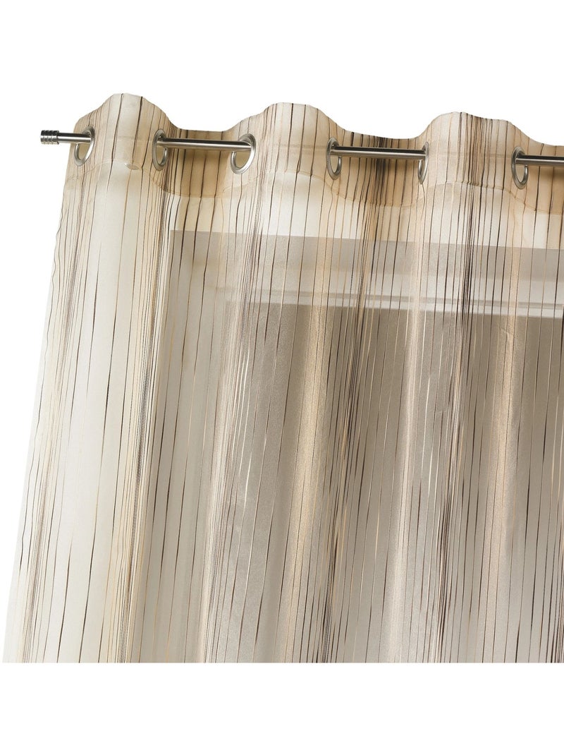 Voile di organza con righe verticali intrecciate Beige - Kiabi