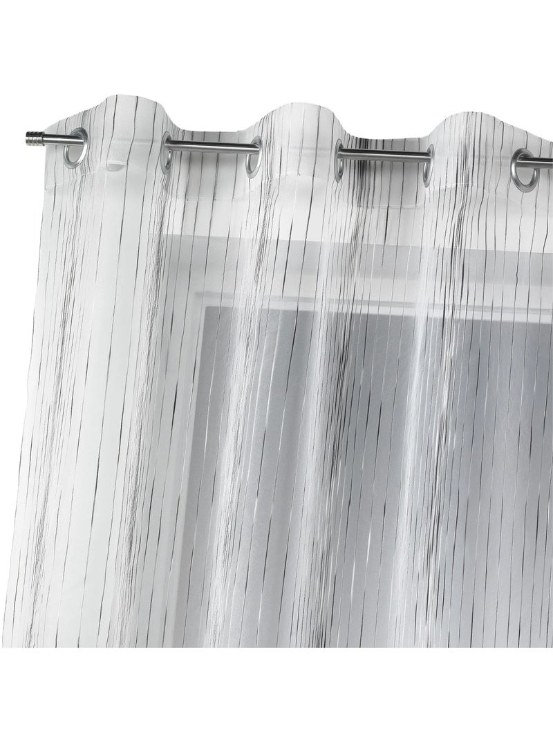 Voile di organza con righe verticali intrecciate Bianco - Kiabi