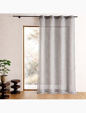 Voile di organza con righe verticali intrecciate