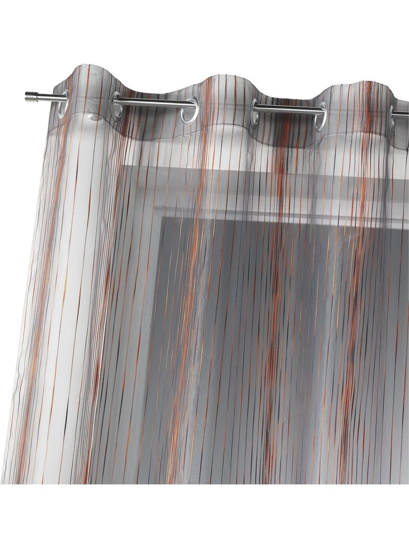 Voile di organza con righe verticali intrecciate Rame - Kiabi
