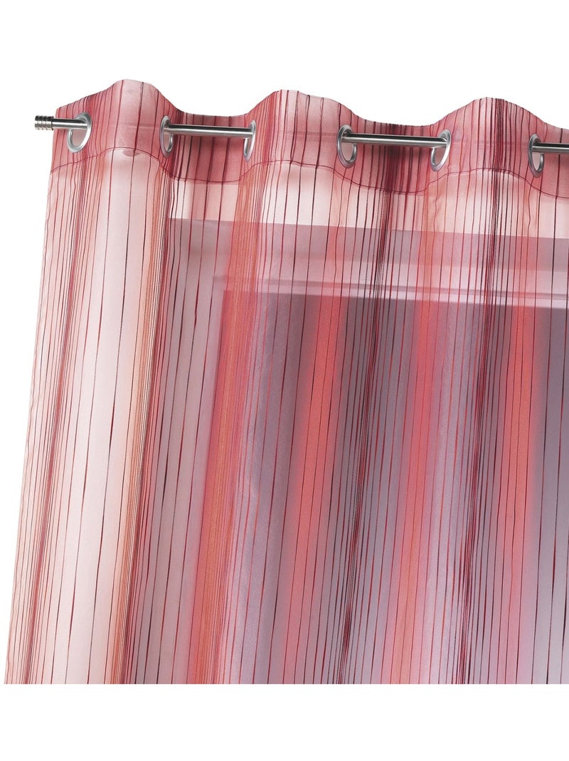 Voile di organza con righe verticali intrecciate Rosso mattone - Kiabi