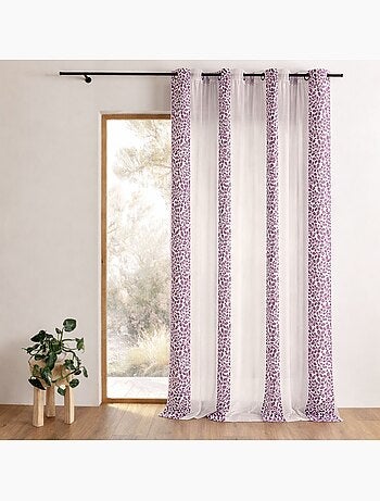 Voile di organza jacquard con motivo a fogliame