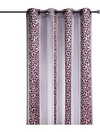 Voile di organza jacquard con motivo a fogliame
