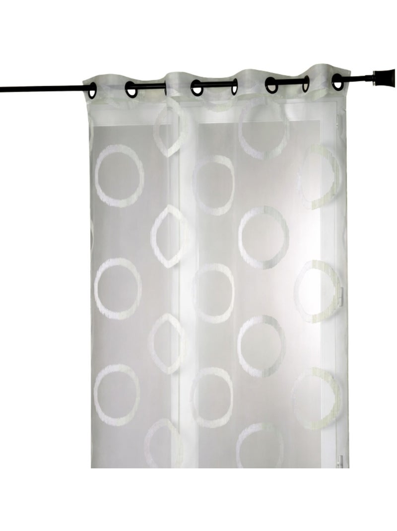 Voile di organza jacquard con motivo rotondo Avorio - Kiabi