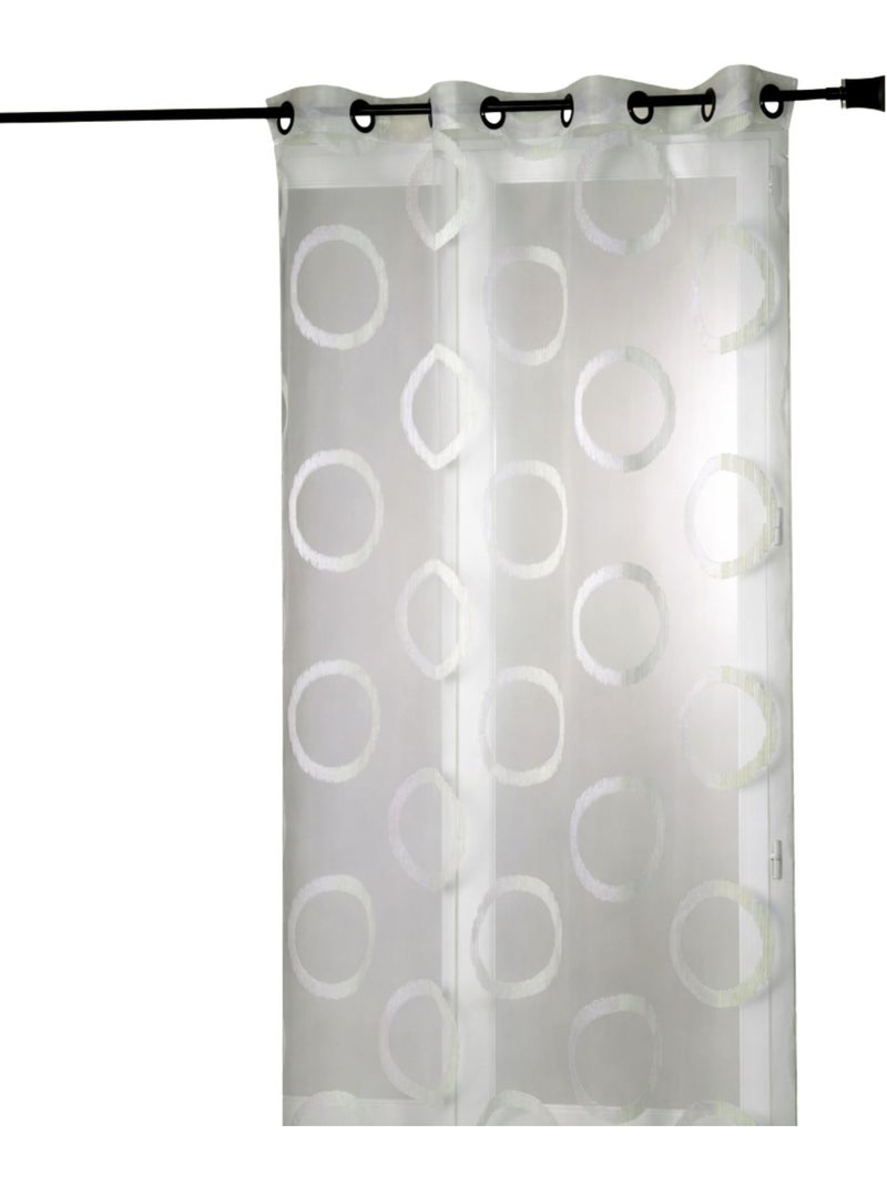 Voile di organza jacquard con motivo rotondo Avorio - Kiabi