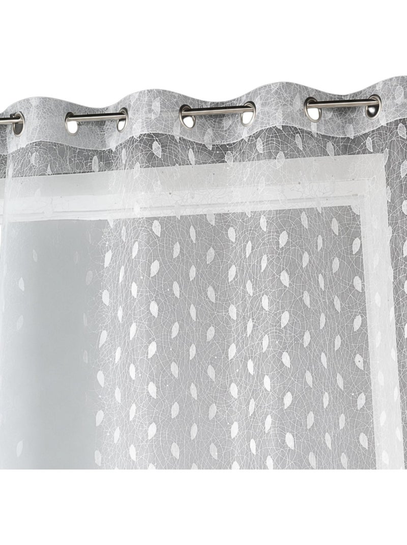 Voile di organza ricamato con stampe a fantasia Bianco - Kiabi