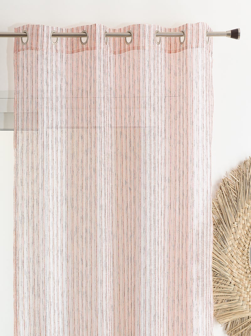 Voile di tela di formaggio a righe bicolore Terracotta - Kiabi