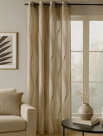 Voile metallizzato a righe ondulate
