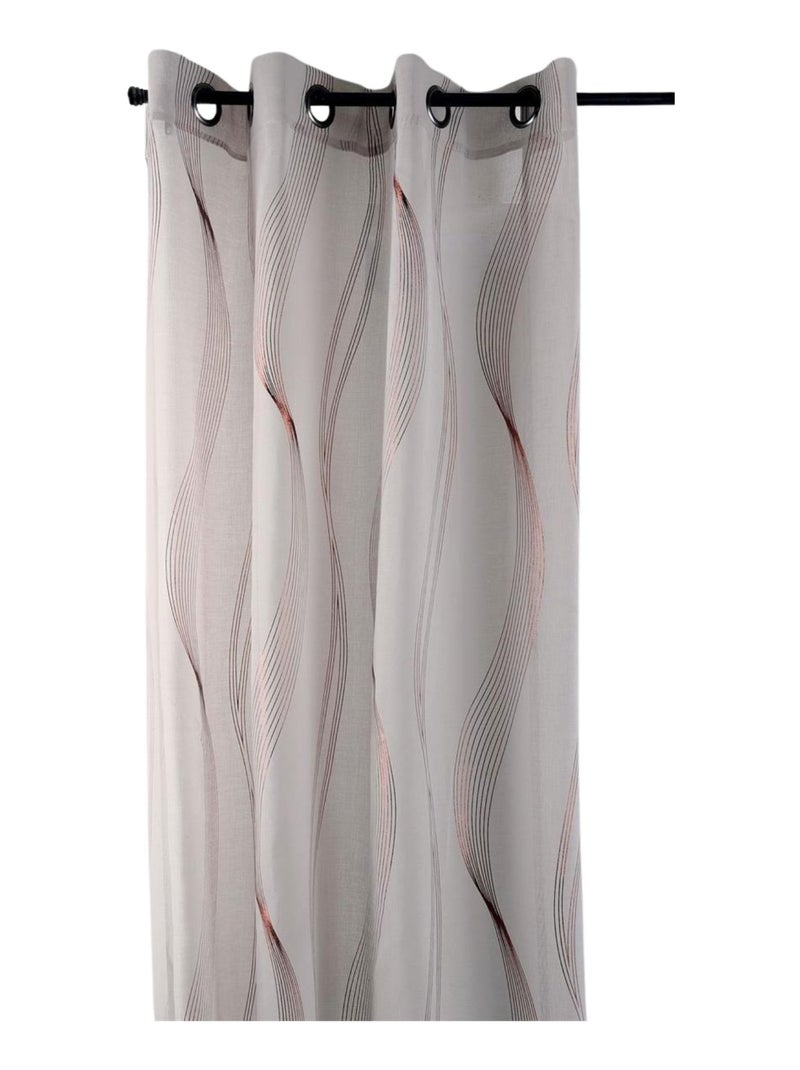Voile metallizzato a righe ondulate Beige - Kiabi