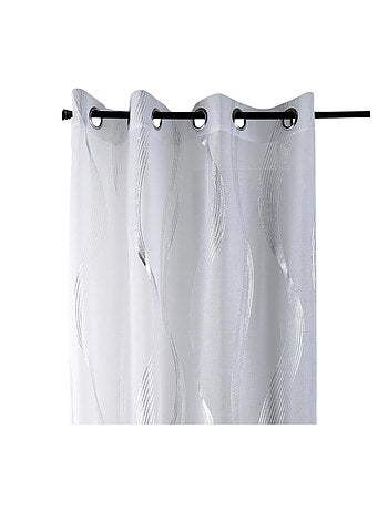 Voile metallizzato a righe ondulate