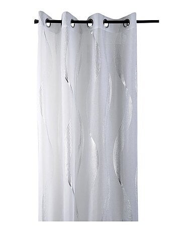 Voile metallizzato a righe ondulate
