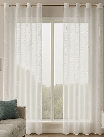 Voile metallizzato a righe ondulate