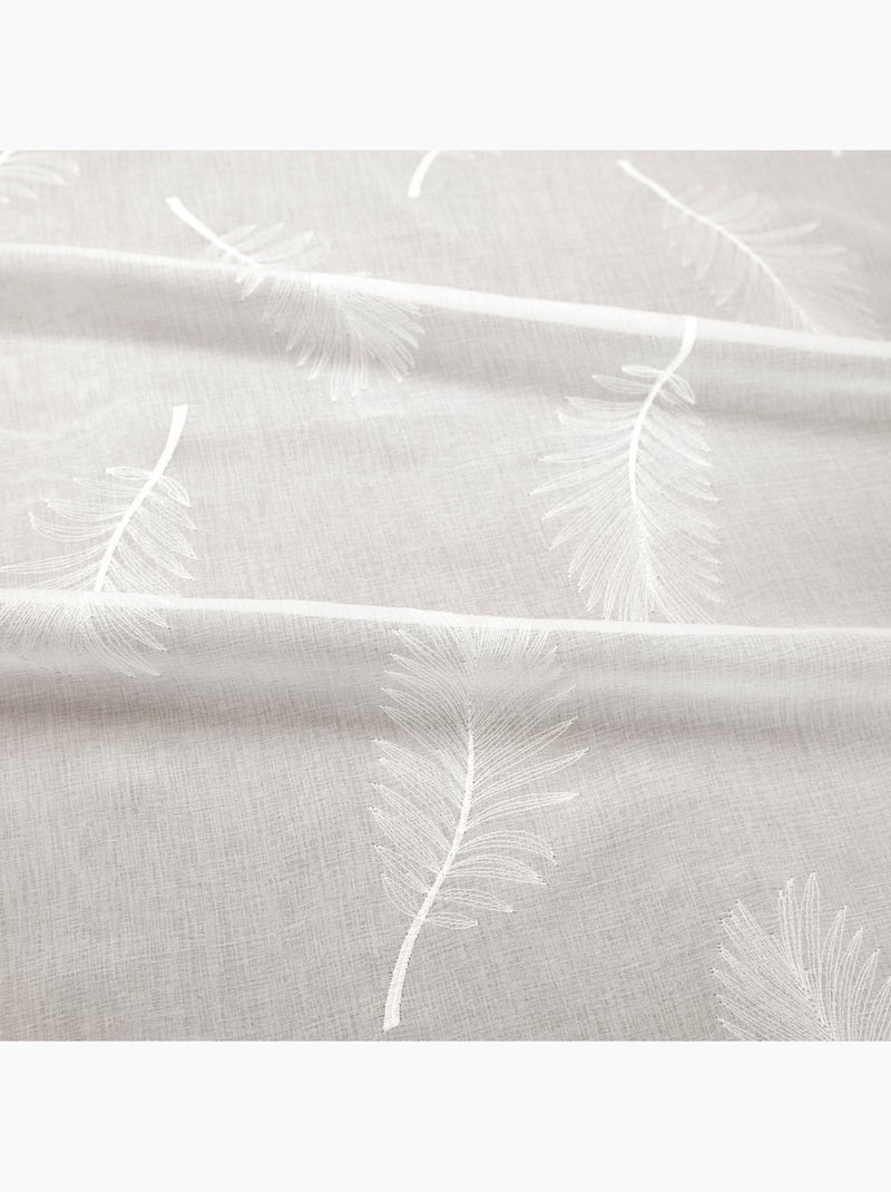 Voile ricamato con foglie Bianco sporco - Kiabi