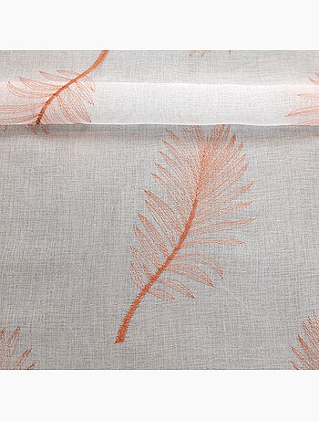 Voile ricamato con foglie
