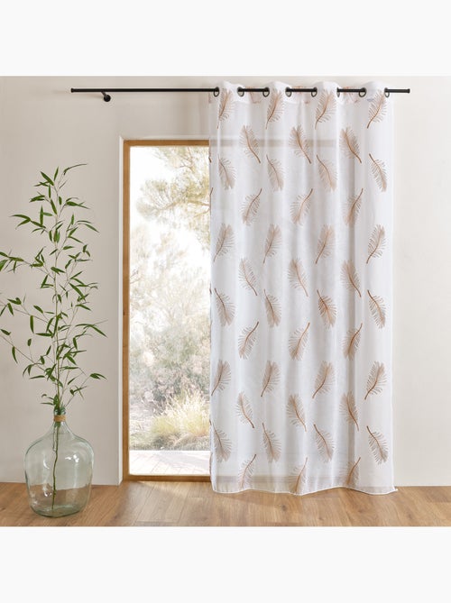 Voile ricamato con foglie - Kiabi